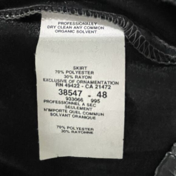 Jessica McClintock Gunne Sax Skirt Jr Size 13 28 Silver Metallic Vintage 80s - Picture 7 of 7